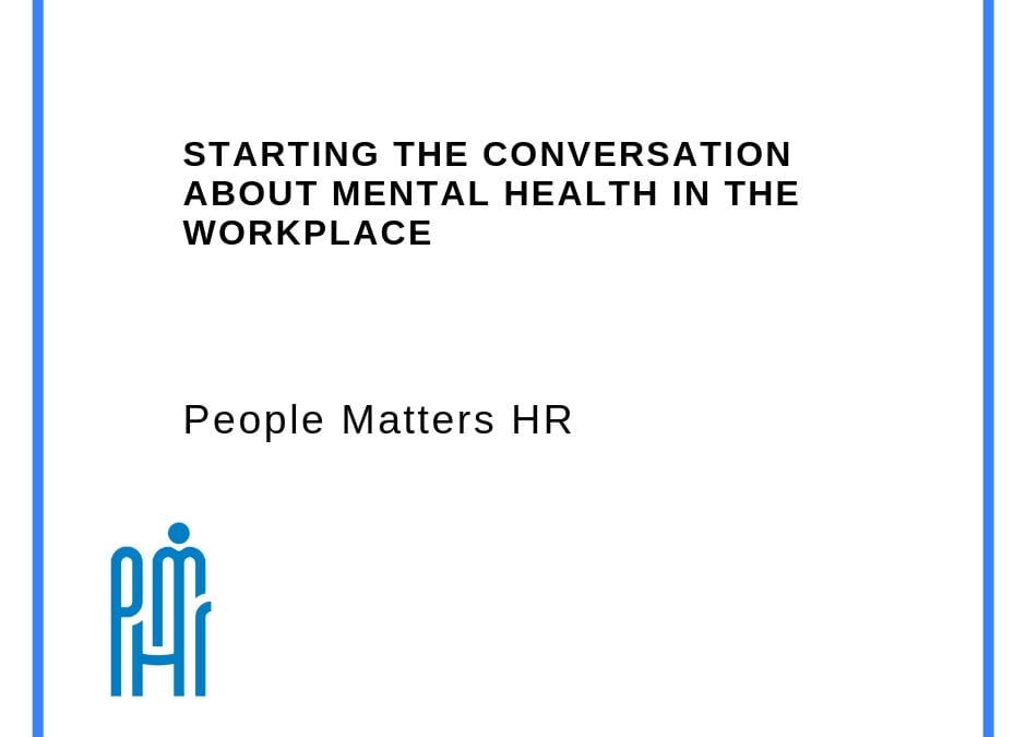 Starting the conversation about mental health in the workplace